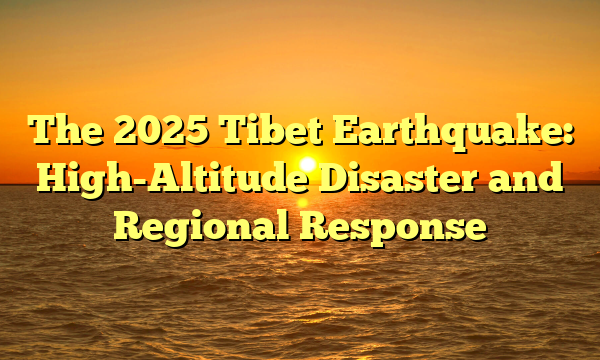 The 2025 Tibet Earthquake: High-Altitude Disaster and Regional Response
