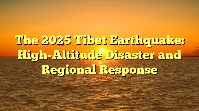 The 2025 Tibet Earthquake: High-Altitude Disaster and Regional Response