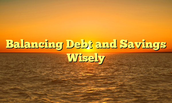 Balancing Debt and Savings Wisely