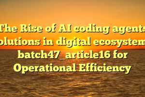 The Rise of AI coding agents solutions in digital ecosystems batch47_article16 for Operational Efficiency