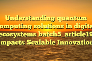 Understanding quantum computing solutions in digital ecosystems batch5_article19 Impacts Scalable Innovation